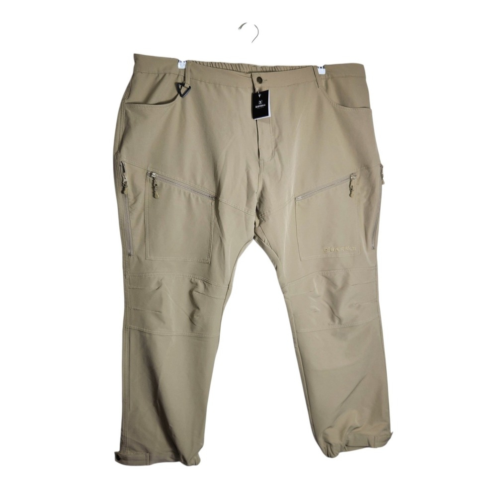 Baerskin Tactical Cargo Pants Mens 4XL Tan Khaki Stretch Hiking Outdoor Trousers